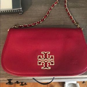 Tory Burch red crossbody - practically new!